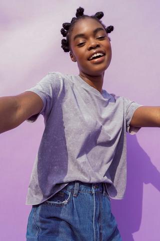 Acid Wash Boxy T-shirt