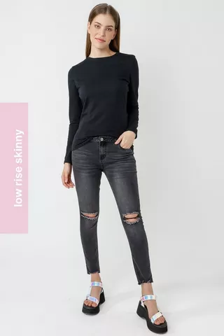 Abraised Low Rise Skinny