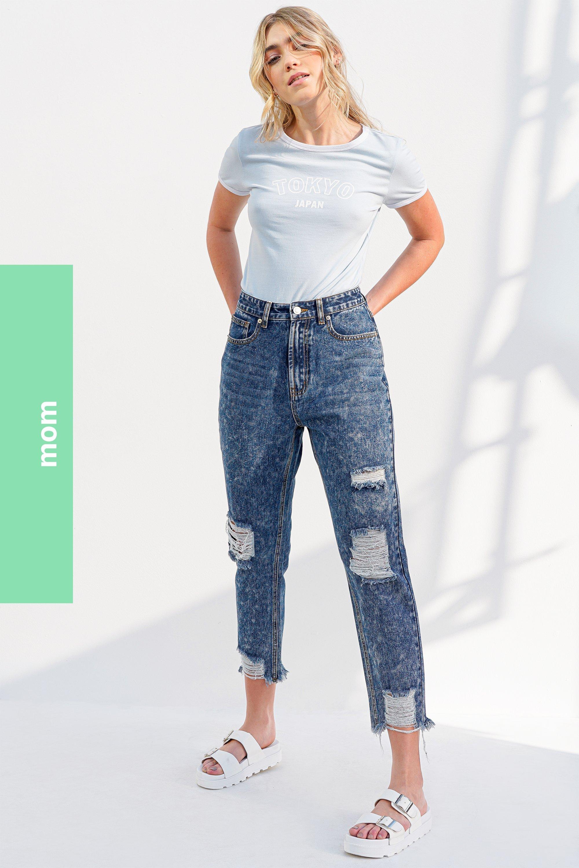 🇲🇾 Mom Jeans Hight👖 Quality Momfit Boyfriend Jeans Hight Quality  Materials🔥