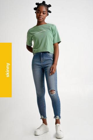 Abraised Skinny Jeans