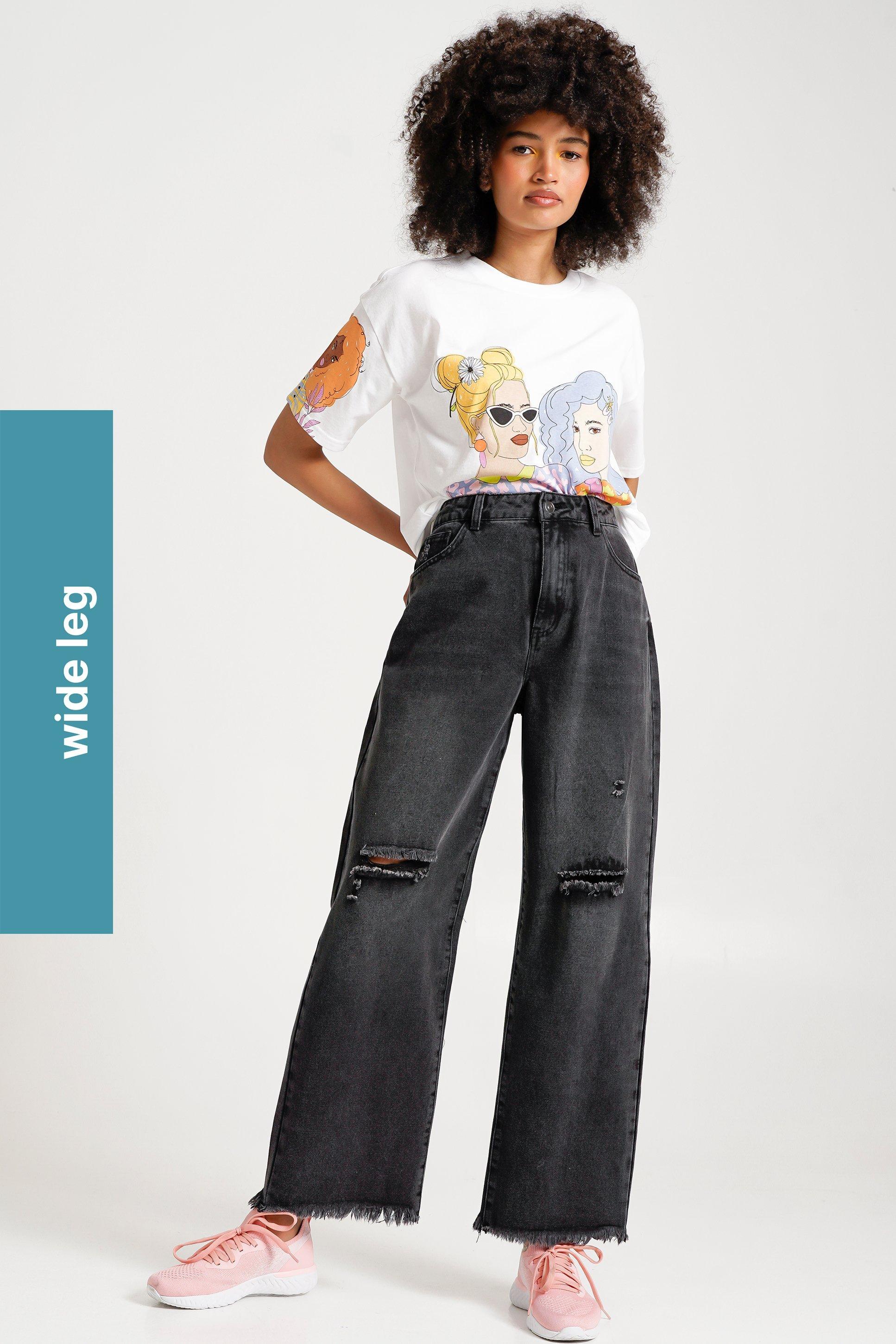 High water shop wide leg jeans