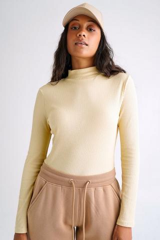 Ribbed Turtle Neck Top