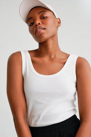 Ribbed Fitted Tank