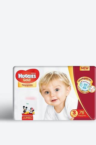 Huggies Gold Size 3 Jumbo Pack 76
