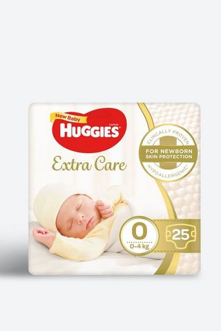 Huggies Extra Care Size 0 Nappies 25