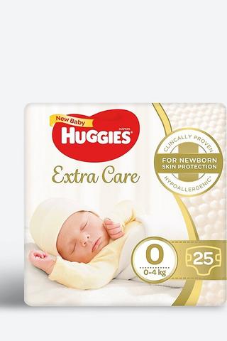 Huggies Extra Care Size 0 Nappies 25