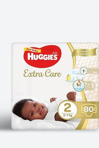 Huggies Extra Care Size 2 Nappies 80