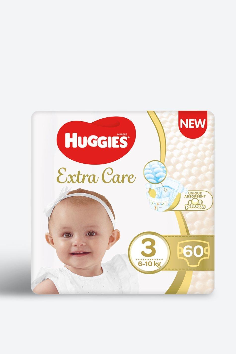 Huggies Extra Care Size 3 Nappies 60