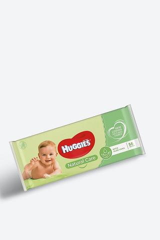 Huggies Natural Care Baby Wipes Aloe Vera 56s