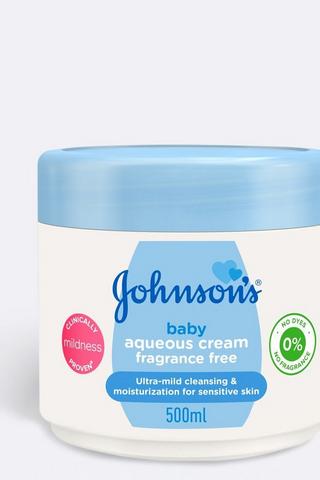 Johnson's Baby Aqueous Cream Fragrance Free 500ml