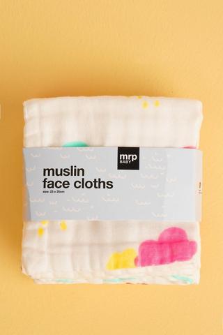 MRP Baby Muslin Face Cloths 4 Pack