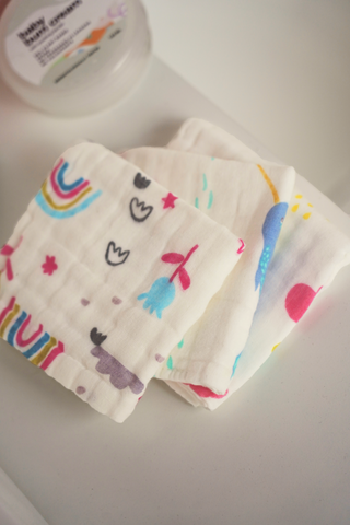 MRP Baby Muslin Face Cloths 4 Pack