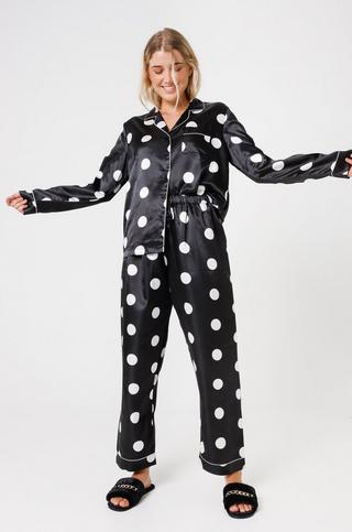 Satin Polka Dot Sleep Set