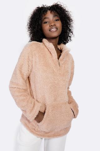 Teddy cheap sherpa pullover