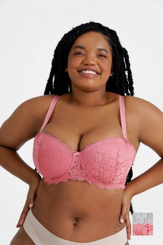 2 Pack Lace Balconette Bras
