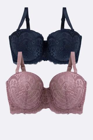 2 Pack Balconette Bras