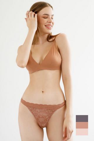 3 Pack Lace Thongs