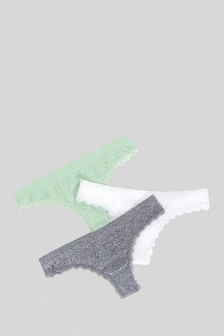 3-Pack Essential Seamless Thongs