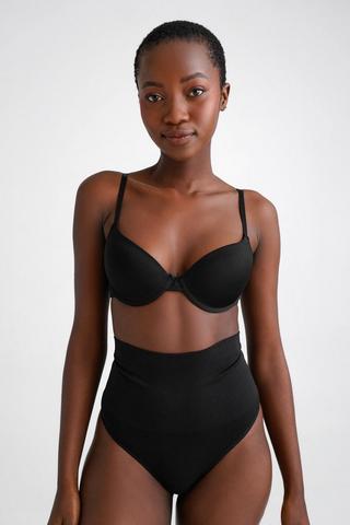 SEAMLESS SCULPT HIGH-WAISTED THONG | ONYX