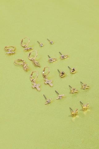9 Pack Butterfly Earrings