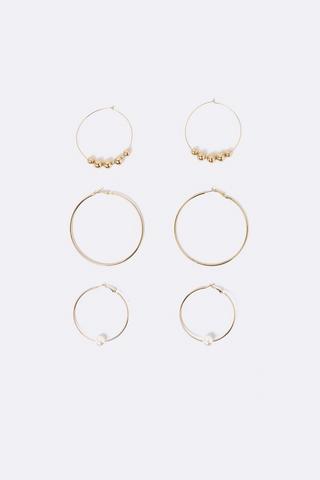 3 Pack Hoop Earrings