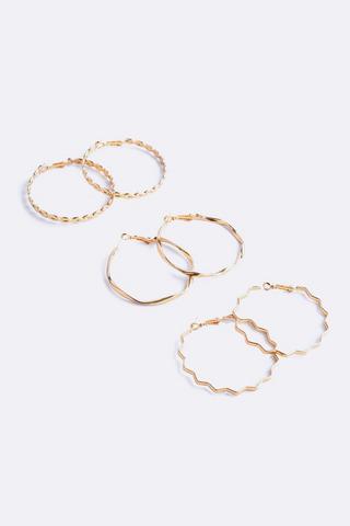 3 Pack Hoop Earrings