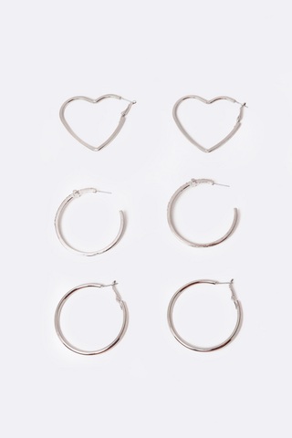 3 Pack Hoop Earrings