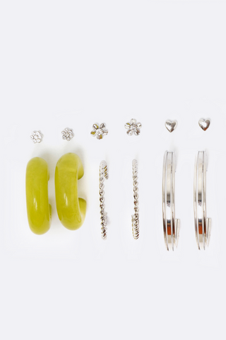 6 Pack Resin Earrings