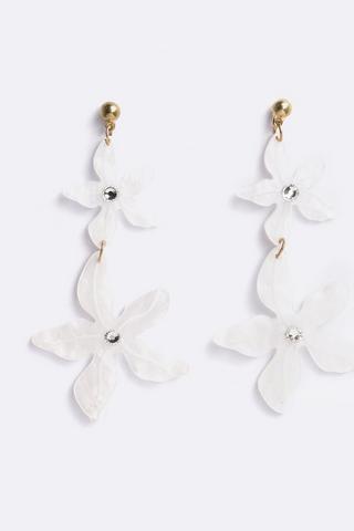 Drop Resin Flower Earrings 