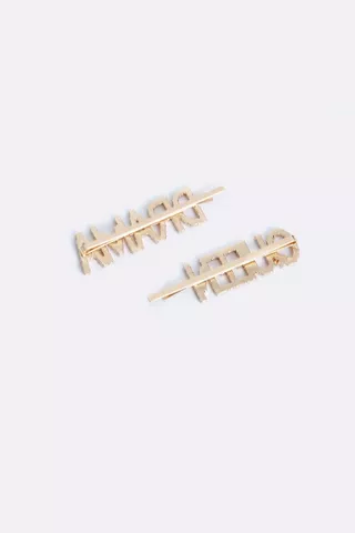 2 Pack Statement Hair Clips