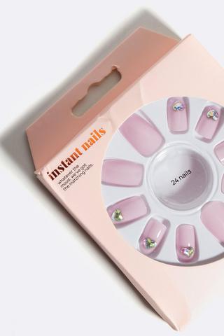 False Nails- Pink Heart