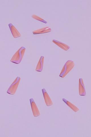 False Nails - Orange Metallic