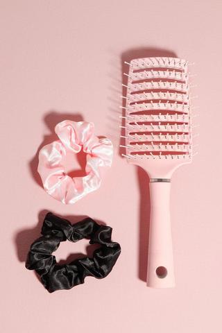Hair Brush And Scrunchie Set