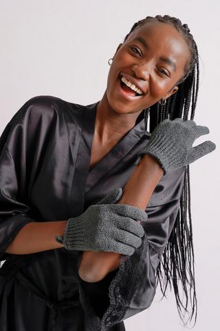 Charcoal Bath Gloves