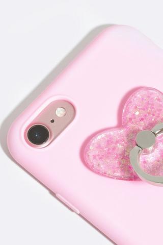Glitter Heart Phone Grip