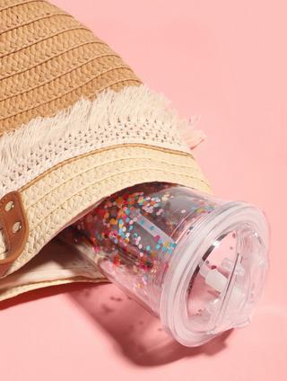 Glitter Straw Cup