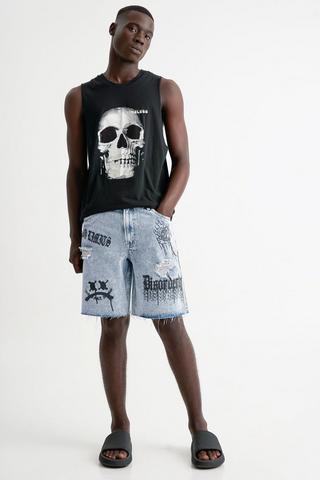 Denim Bermuda Shorts