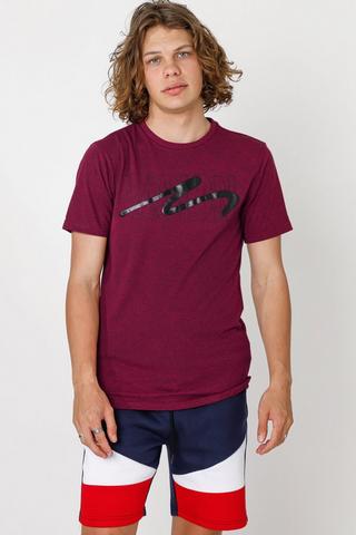 Slim Slogan T - Burgundy