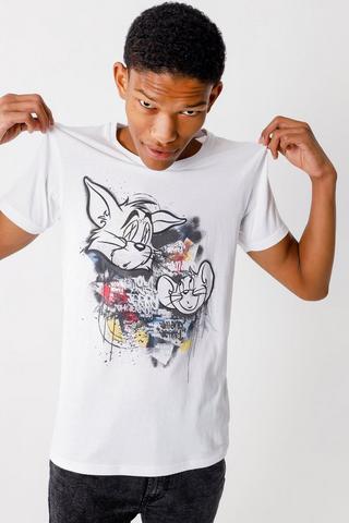 Tom And Jerry Print T-shirt