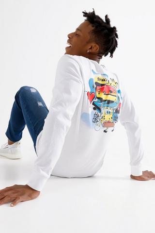 SpongeBob Print Long Sleeve Top