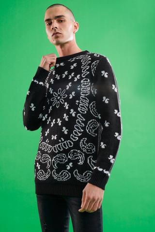Bandana Pattern Pullover