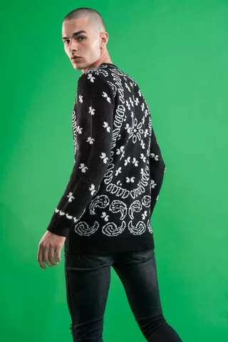 Bandana Pattern Pullover