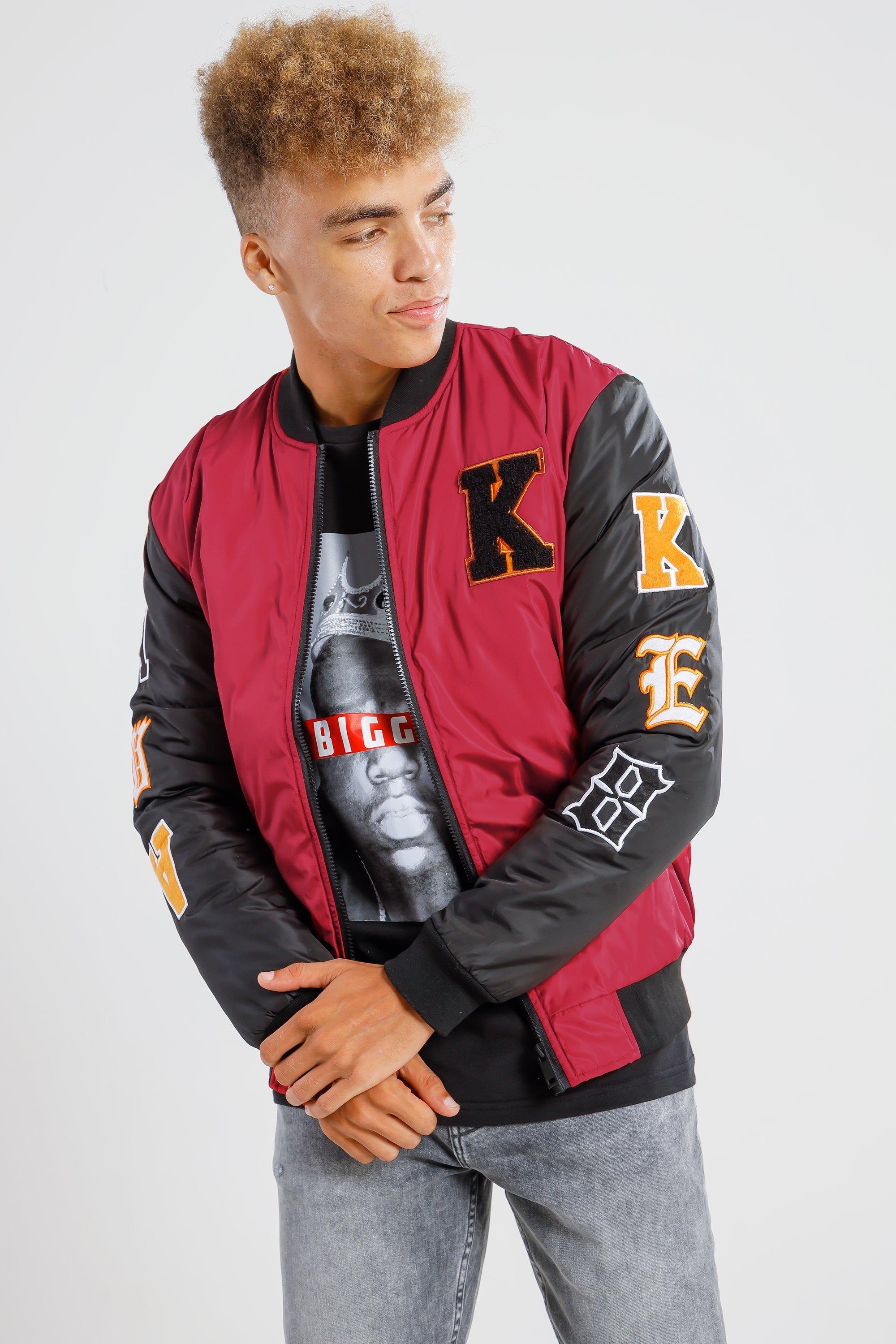 NBA All Over Badge Black Varsity Jacket