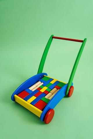 Push And Pull Wooden Cart