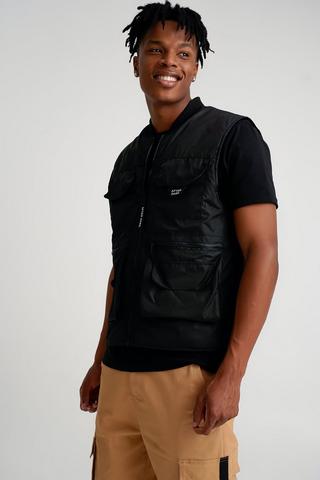 Utility sleeveless jacket sales