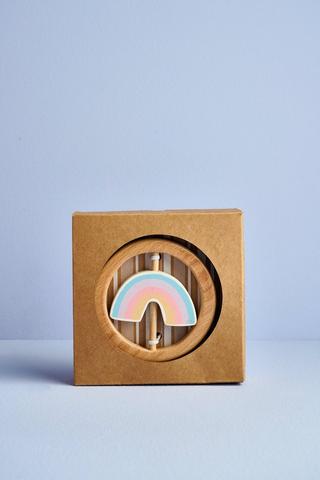 Wooden Rainbow Rattle