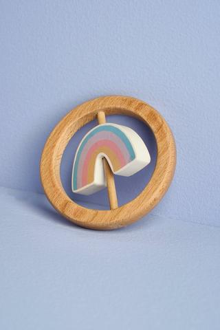 Wooden Rainbow Rattle