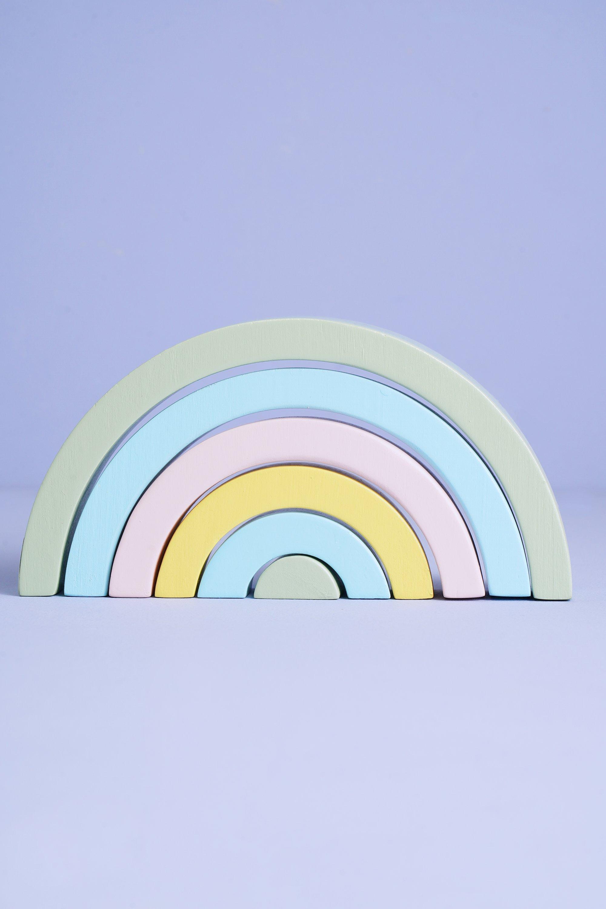 Wooden Rainbow Stacking Set