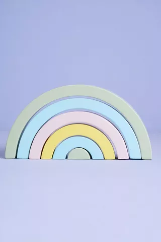 Wooden Rainbow Stacking Set