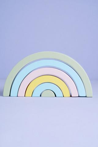Wooden Rainbow Stacking Set
